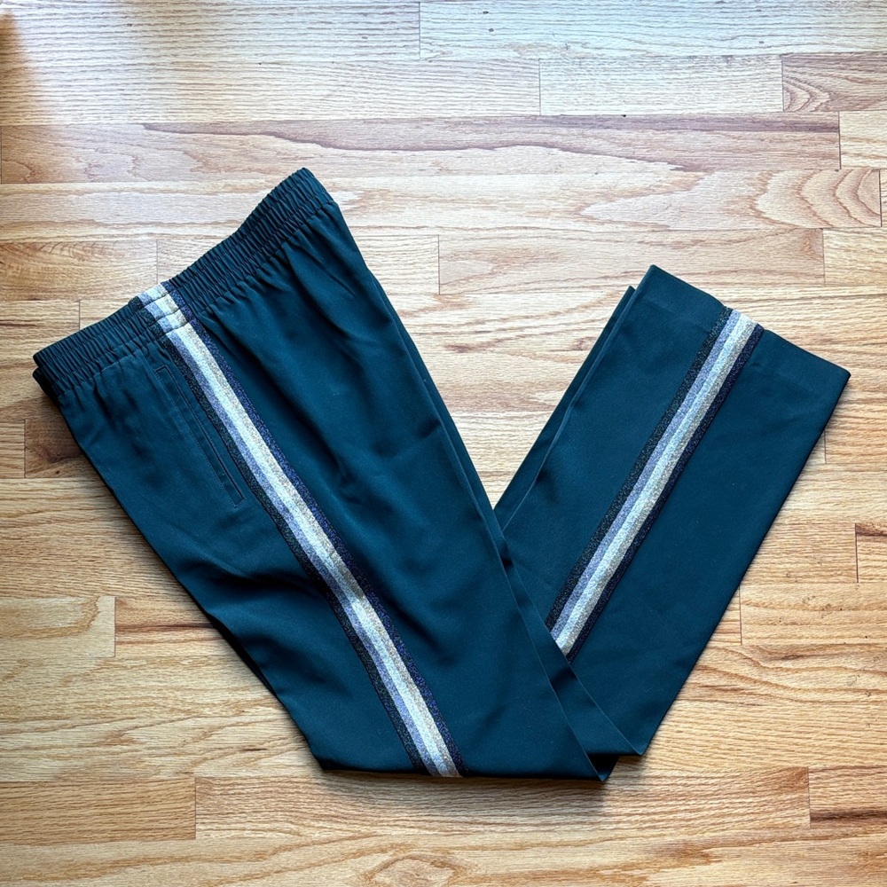 Zadig & Voltaire Pomy Crepe Track Pant Green | Size 40 Large